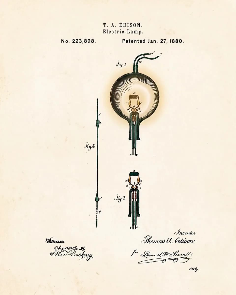 Edison's Electric Lamp