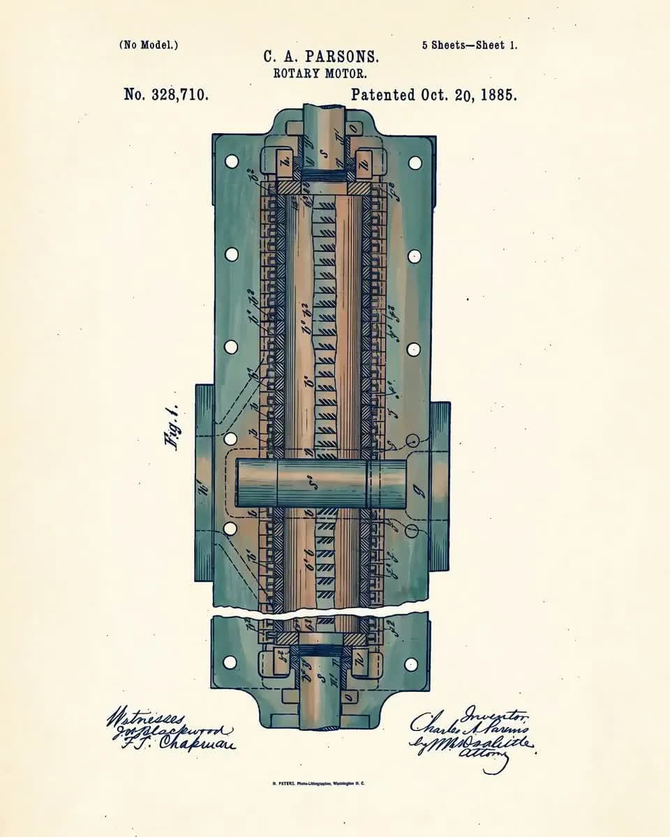 Parsons' Steam Turbine